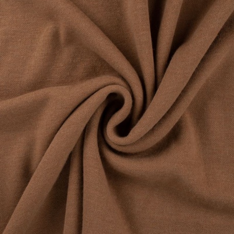 Tissu Jersey de Viscose Uni Caramel