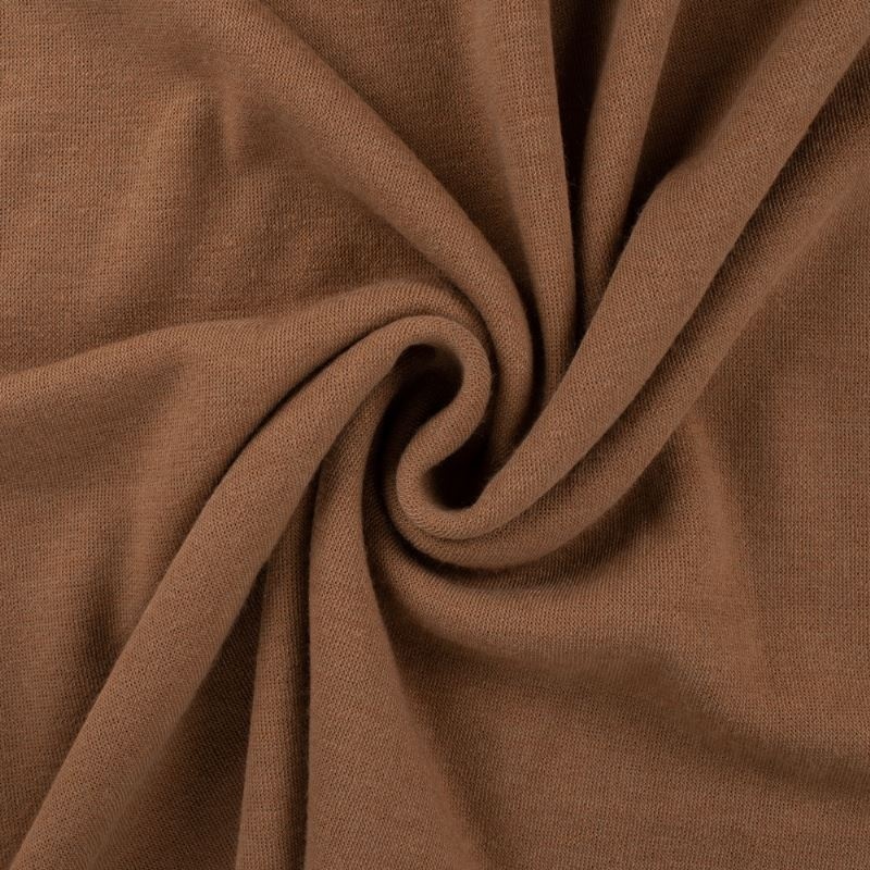Tissu Jersey de Viscose Uni Caramel