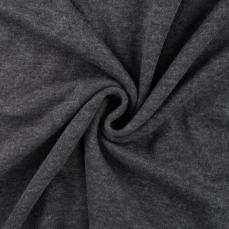 Tissu Jersey de Viscose Uni Gris Chiné