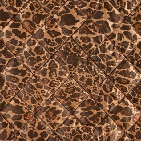 Tissu Matelassé Imprimé Léopard 