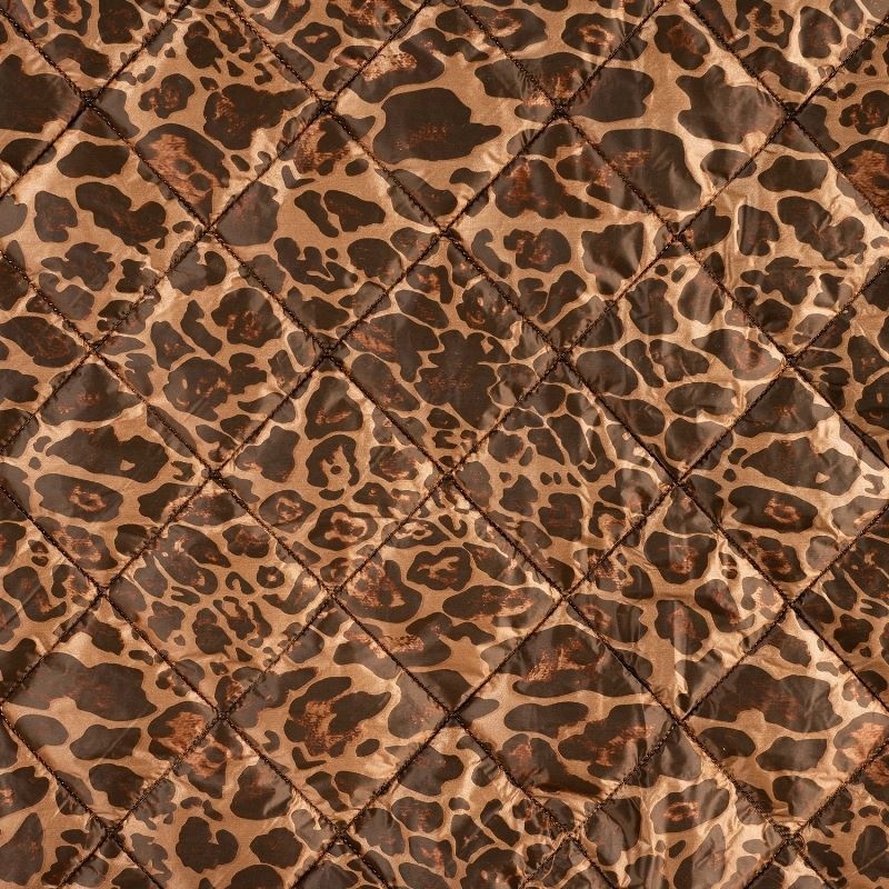 Tissu Matelassé Imprimé Léopard 