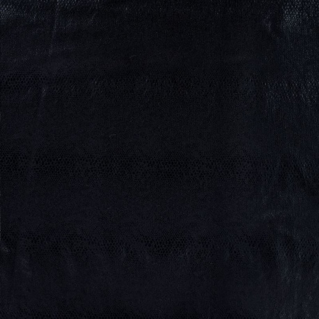 Tissu Simili Imprimé Serpent Noir