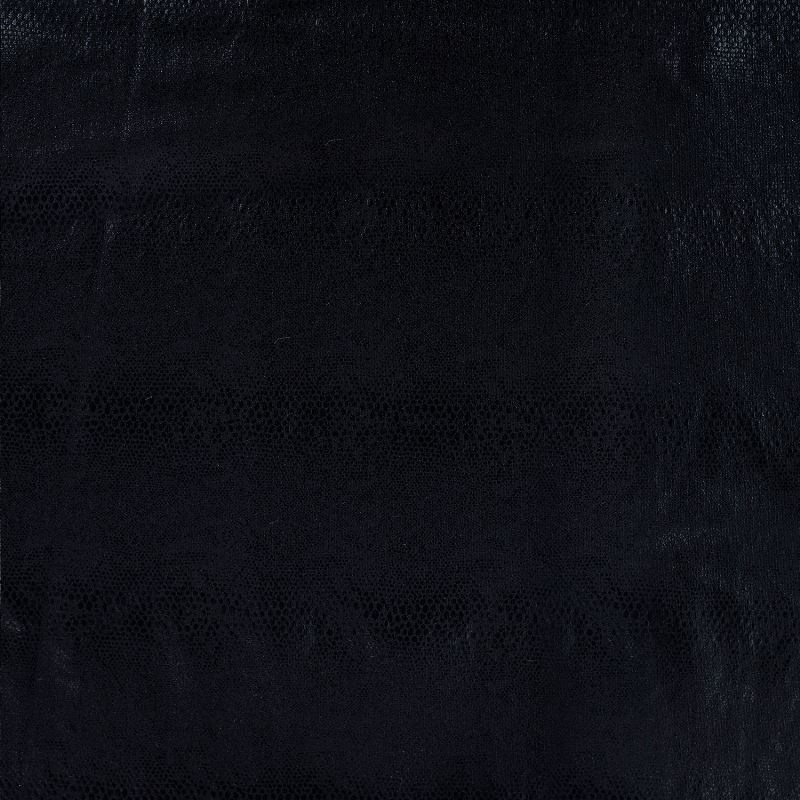 Tissu Simili Imprimé Serpent Noir