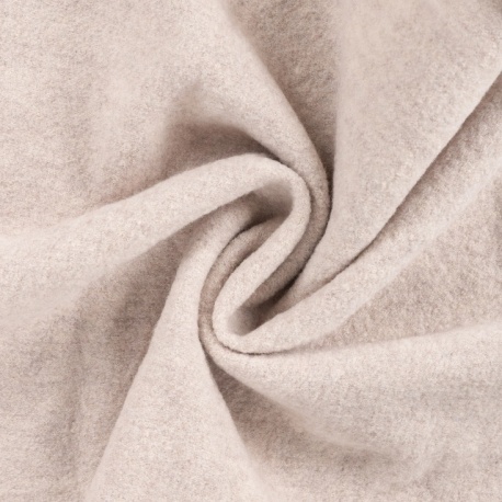 Tissu Laine Bouillie Chinée Sable 