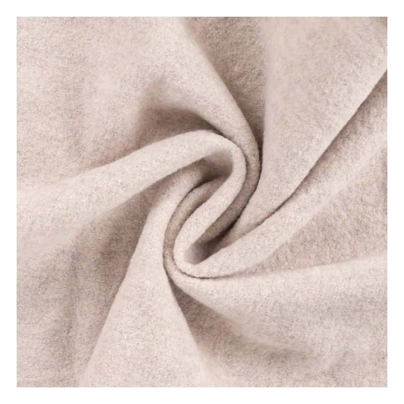 Tissu Laine Bouillie Chinée Sable 