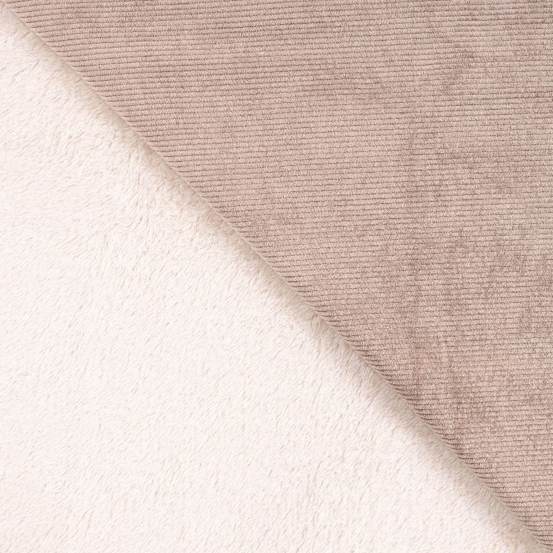Tissu Velours Côtelé Pierre Double Face Sherpa