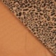Tissu Velours Côtelé Imprimé Léopard Camel 