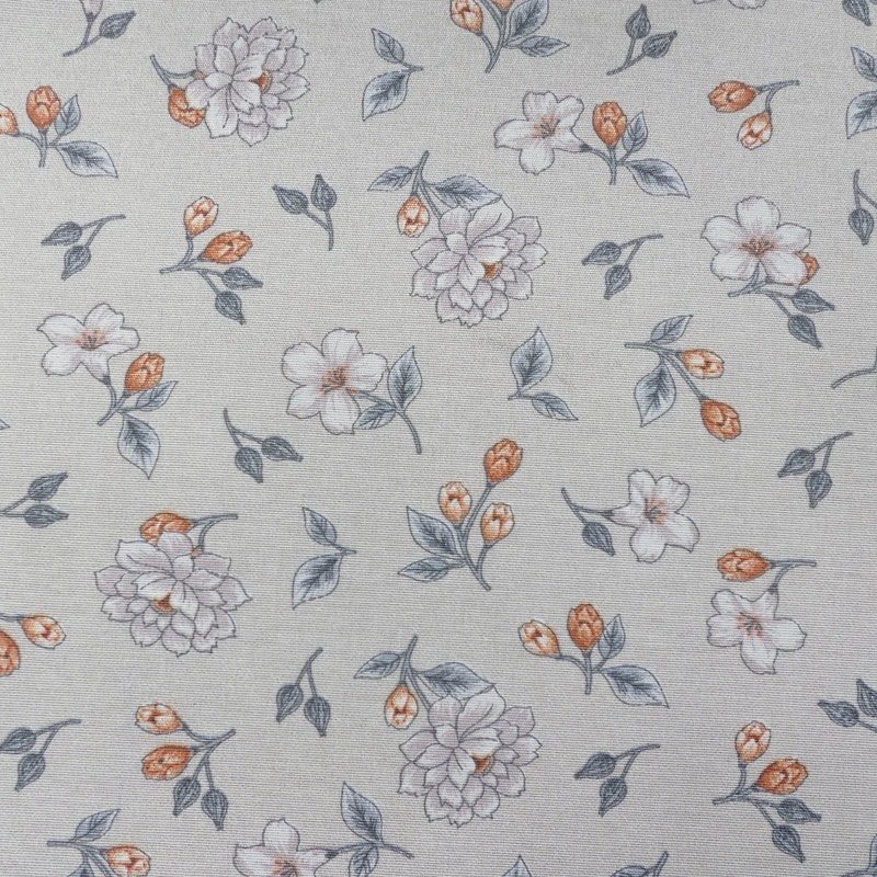 Tissu Moet Imprimé Petites Fleurs Fond Lin