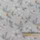 Tissu Moet Imprimé Grosses Fleurs Fond Lin 