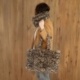 Sac Fausse Fourrure Leopard Beige
