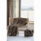 Plaid Leopard Fausse Fourrure Beige 