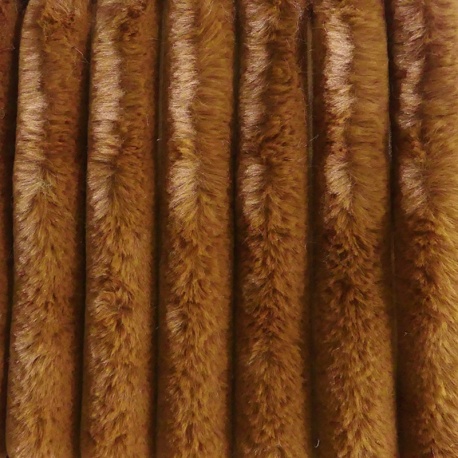 Tissu Toudou Fausse Fourrure Côtelée Ocre