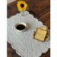 Set de Table Amandine Uni Boutis Ecru