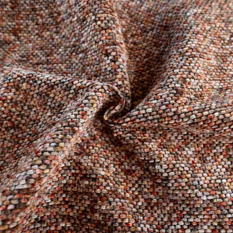 Tissu Sacha Chenillé Degradé Terracotta