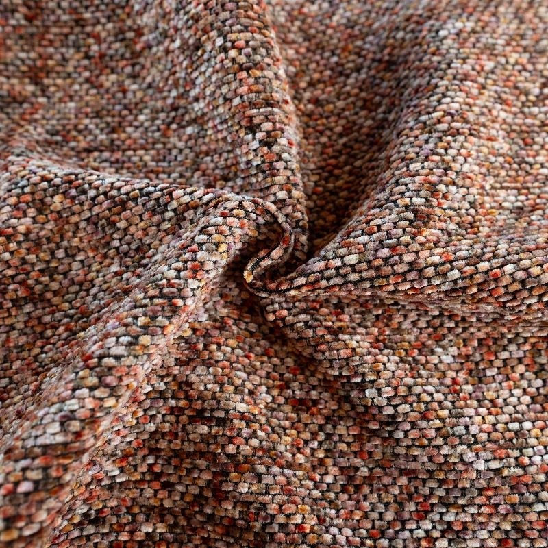 Tissu Sacha Chenillé Degradé Terracotta