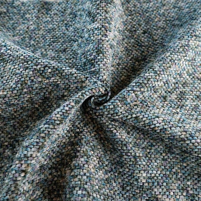 Tissu Sacha Chenillé Degradé Aqua