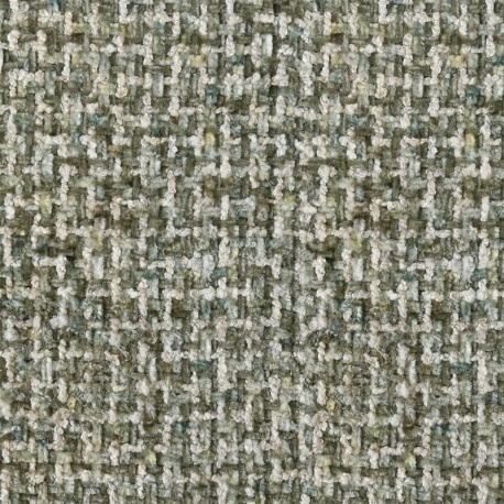 Tissu Tweedy Chenillé Effet Tweed Jade