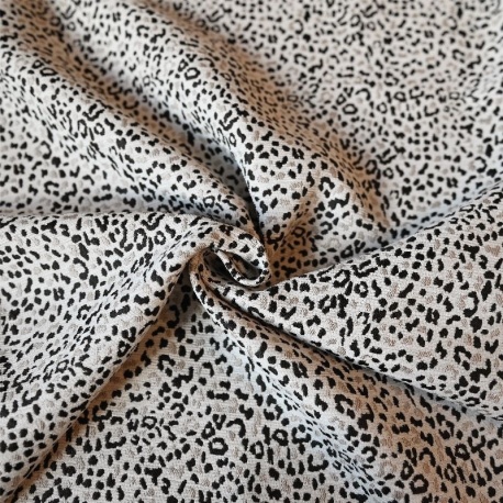 Tissu Jacquard Nairobi Mini Leopard Ecru