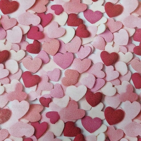 Tissu Imprimé Lovely Fieltro Effet 3d Rose