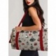 Tissu Toile Imprimée Frou Frou Noir rouge