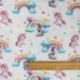 Tissu Imprimé Unicorn Effet 3d Ecru 