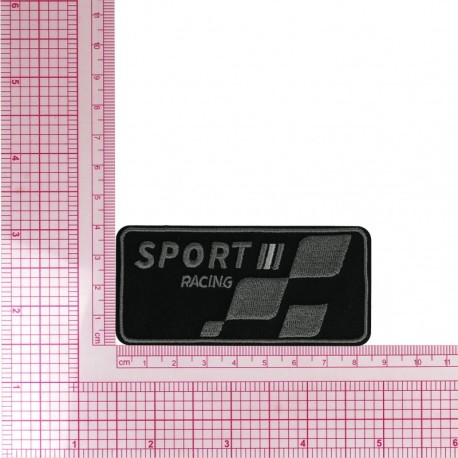 M ecusson sport racing - Noir