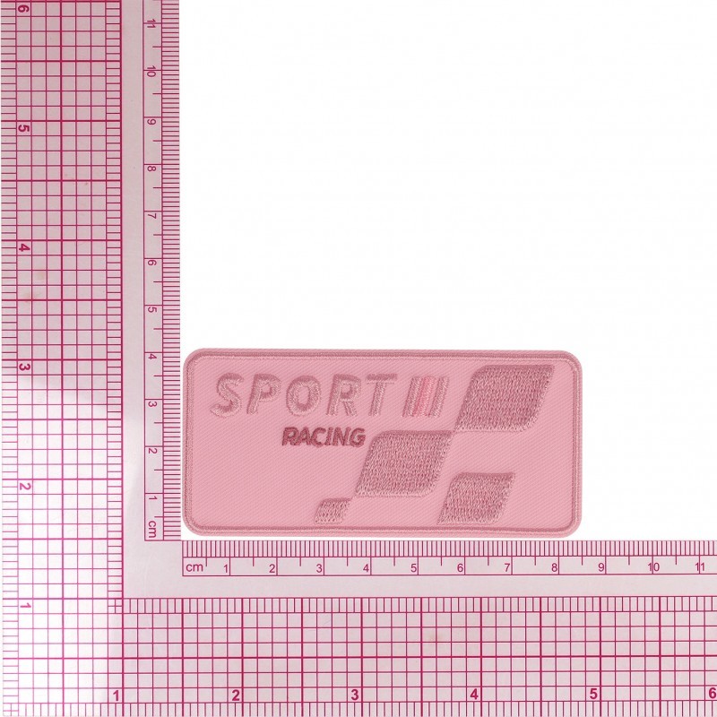 M ecusson sport racing - Rose