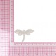 S ecusson libellule dentelle - Blanc