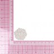 S ecusson rose dentelle - Blanc