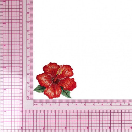 Ecusson belles fleurs - Hibiscus