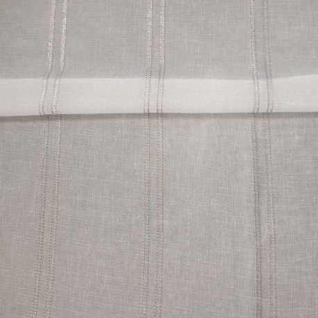 Tissu Etamine Rayée Fabio Naturel 
