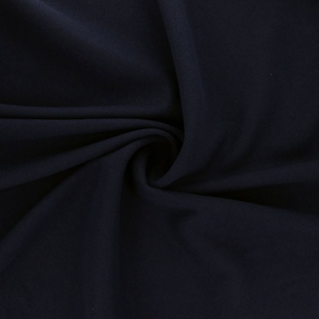 Tissu Caban Uni Bleu Marine