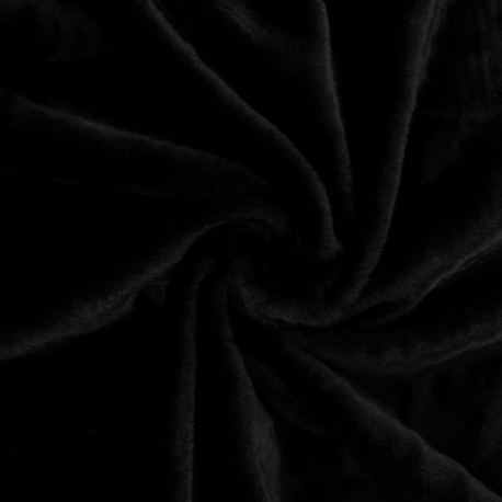 Tissu Fausse Fourrure Noir