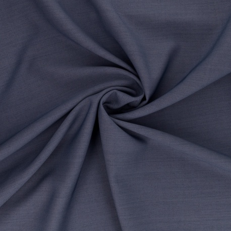 Tissu Serge Fluide Uni Bleu Jean