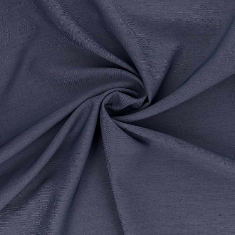 Tissu Serge Fluide Uni Bleu Jean