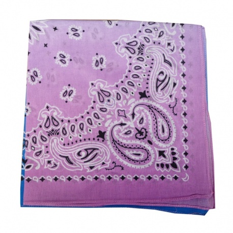 Bandana Bleu Clair Et Rose