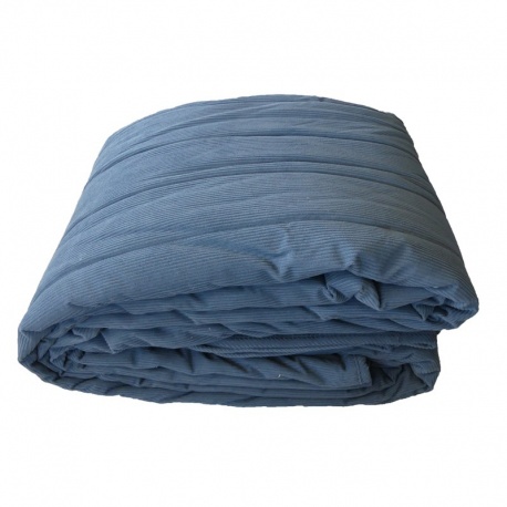 Linge de Lit Côtelé Jack Uni Bleu