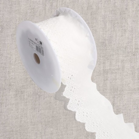 Broderie losanges  Blanc