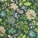 Tissu Blockprint Imprimé Tampons Mains Matelassé Double Face Vert Jaune