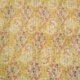 Tissu Blockprint Imprimé Tampons Mains Matelassé Double Face Vert Jaune