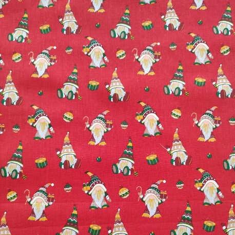 Tissu Coton Imprimé Frodon Rouge