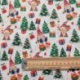 Tissu Coton Imprimé Gnomes Blanc