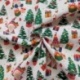 Tissu Coton Imprimé Gnomes Blanc