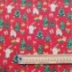 Tissu Coton Imprimé Gnomes Rouge 