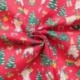 Tissu Coton Imprimé Gnomes Rouge 