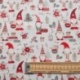Tissu Coton Imprimé Lutin Blanc
