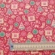 Tissu Coton Imprimé Petit Biscuit Rouge