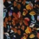 Tissu Popeline de Viscose Imprimée Feuille Multicolore