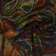 Tissu Popeline de Viscose Imprimée Motif Feuille Abstrait