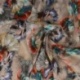 Tissu Popeline de Viscose Imprimée Motif Floral Multicolore